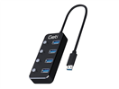 GETI 06433111 USB rozbočovač GETI GUH4AS 4x USB-A 3.0 se spínači