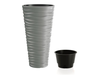 Květináč SAND SLIM šedý kámen 29,6cm