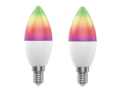 Smart LED žárovka E14 5W RGB CCT WOOX R9075/2pack WiFi Tuya sada 2ks