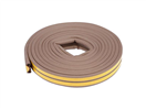 08854644 Těsnění do oken a dveří samolepící 9x5,5mm TYP P hnědé 6m