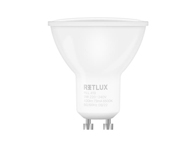 Žárovka LED GU10 9W bílá přírodní RETLUX RLL 419