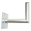 TIPA 14561126 Anténní držák 25cm na zeď se základnou, trubka 42/2mm, výška 16cm žár.