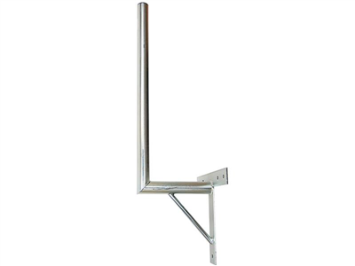 Anténní držák 25cm na zeď se vzpěrou, trubka 42/2mm, výška 66cm