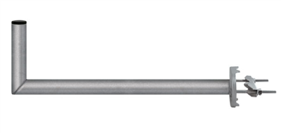 Anténní držák 70cm na stožár s třmenem, trubka 42/2mm. výška 16cm