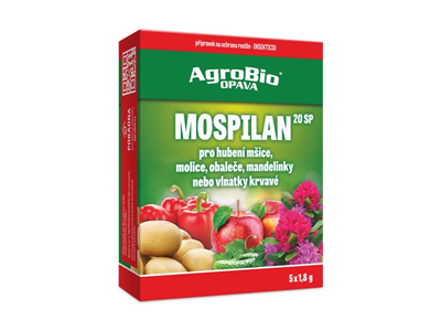 Přípravek proti mšicím a molicím AGROBIO Mospilan 20 SP 5x1,8g