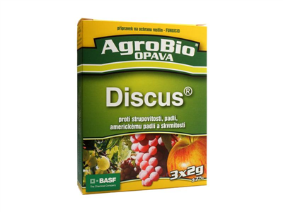 Přípravek proti strupovitosti, padlí a skvrnitosti AGROBIO Discus 3x2g