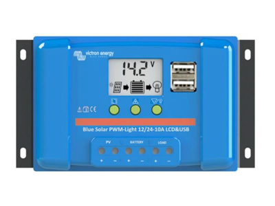 Solární regulátor PWM Victron Energy 20A  LCD a USB 12V/24V