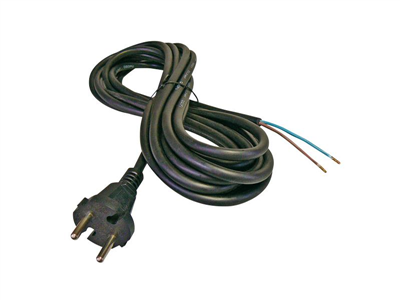 Flexo šňůra gumová 2x1,0mm2 3m černá GETI