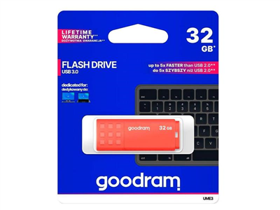 Flash disk GOODRAM USB 3.0 32GB bílo-oranžový