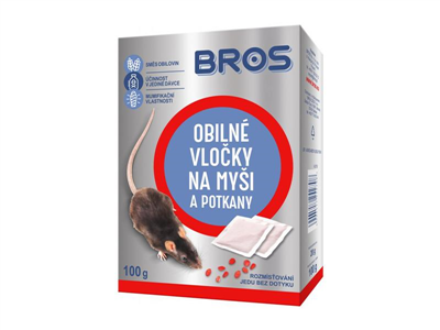 Obilné vločky na myši, krysy a potkany BROS 100g