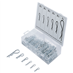 Závlačky pružinové, průměry 2-4 mm, sada 150 ks - BGS 8043