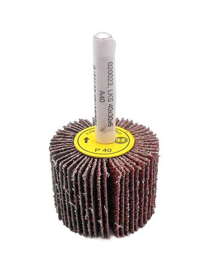 Kotouče brusné lamelové, 40x30 mm, na stopce 6 mm, různé hrubosti - korund