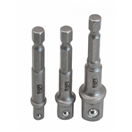 Satra S-14HS3 Adaptéry na gola nářadí, do vrtačky, čtyřhran 1/4” 3/8” 1/2”, šestihran 1/4, 3 ks - SATRA