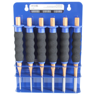 Sada průbojníků průměru 3-8 mm, 6 ks - ASTA