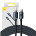 Baseus Crystal Shine kabel USB-C na USB-C, 100W, 1,2 m (čern