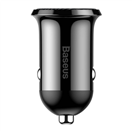 Baseus CCALLP-01 Nabíčejka do auta Baseus Grain Pro 2x USB 4,8A (černá)