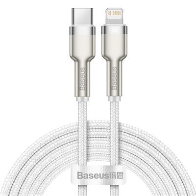 USB-C kabel pro Lightning Baseus Cafule, PD, 20W, 2m (bílý)