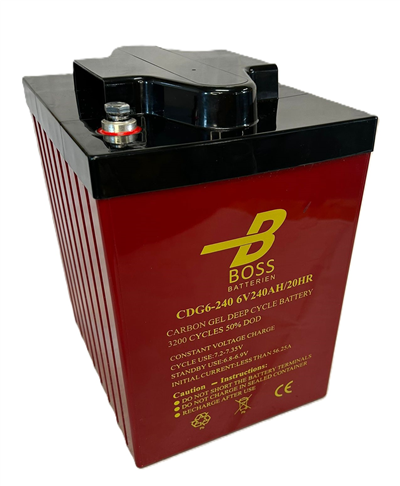 BOSS Deep Cycle CARBON GEL 6V 240 Ah 243x187x275/275 M8 3200 cyklů