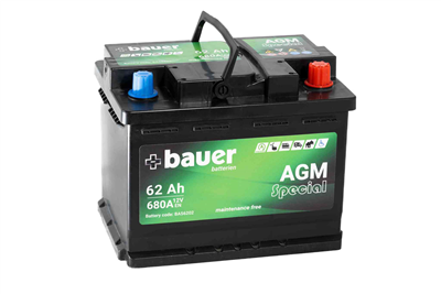 AGM 62Ah 12V 680A 242x175x190