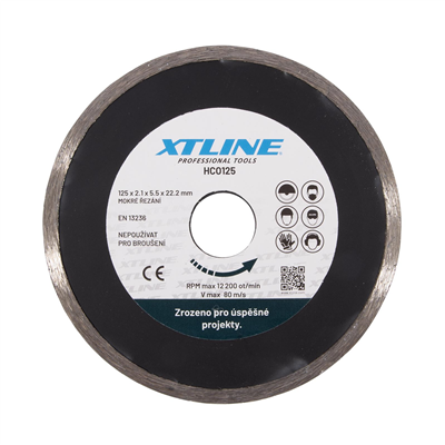 XTLINE Kotouč diamantový plný | 125x2,1x22,2 mm