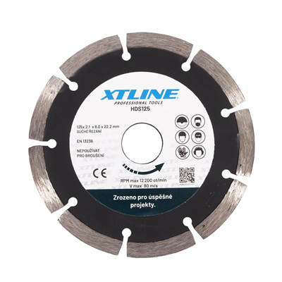 XTLINE Kotouč diamantový segmentový | 180x2,5x22,2 mm