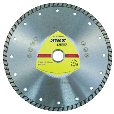 KLINGSPOR Kotouč diamantový turbo DT300UT | 230x7x2,5x22,2 mm