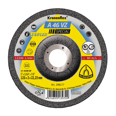 KLINGSPOR Kotouč řezný na nerez/ocel A 46 VZ | 115x2x22,2 mm