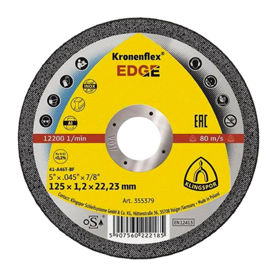 KLINGSPOR Kotouč řezný na ocel/nerez/hliník EDGE Special | 125x1,2x22,2 mm