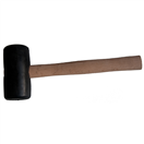 KLPA75 Palička gumová černá - dřevěná násada | 75 mm
