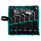 GK TOOLS P16805/P GK TOOLS Sada očkových klíčů vyhnutých chrom 6 dílů | 6-17 mm, textilní obal