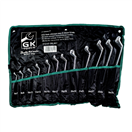 GK TOOLS P16833/P GK TOOLS Sada očkových klíčů vyhnutých chrom 12 dílů | 6-32 mm, textilní obal