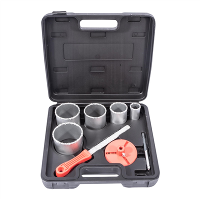STAVTOOL Sada diamantových vykružovacích korunek 8 dílů | 33-83 mm, PVC obal
