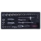 STAVTOOL PWT110 STAVTOOL Sada hlavic šestihranných 3/8 31 dílů