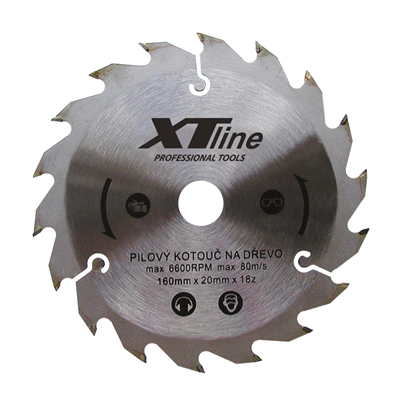XTLINE Kotouč pilový s SK plátky | 255x2,5x30 mm, 80 zubů