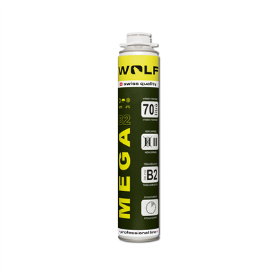 WOLF Pistolová pěna MEGA 70l nízkoexpanzní | celoroční 870 ml