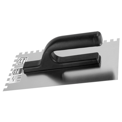 STAVTOOL Hladítko nerezové zubové | 270x127 mm, zub 8x8 mm