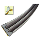 9156 Těsnění profil E | hnědé, délka 150 m, rozměr 9x4 mm