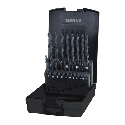 RUKO Sada vrtáků do kovu Terrax HSS-R 19 dílů | 1-10 mm, plastový box