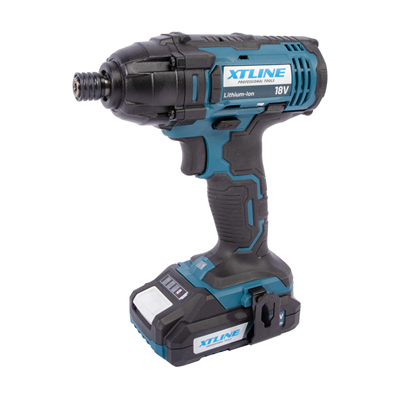 XTLINE Aku rázový utahovák na bity 18 V, 180 Nm + baterie 2.0 Ah + nabíječka 2.4 A