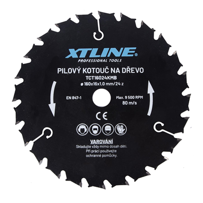 XTLINE Kotouč pilový s SK plátky - kombinovaný | 160x1,0x16 mm, 24 zubů