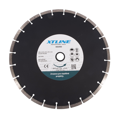 XTLINE Kotouč diamantový segmentový | 350x3,15x25,4 mm