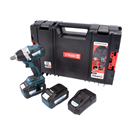 XTline XT102830-2B5B XTLINE Aku rázový utahovák na 1/2 hlavice bezuhlíkový 18 V + 2 baterie 5.0 Ah + nabíječka 3.5 A + box