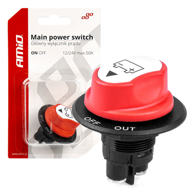 Hlavní vypínač autobaterie 12/24 max.50A-03025