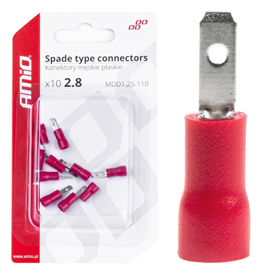 Sada elektrických konektorů 3.8mm 0.5-1.5mm2 10A 10 ks