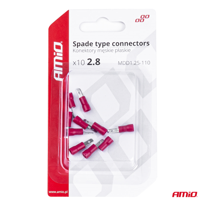 Sada elektrických konektorů 3.8mm 0.5-1.5mm2 10A 10 ks
