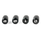 Amio 03277 Hliníkové krytky na ventil černé 4 ks