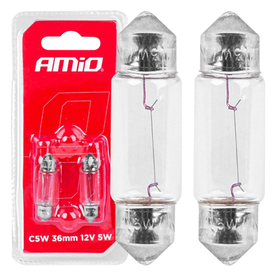 Halogenové žárovky C5W Festoon SV 8,5-8 36mm 12V 2ks blister