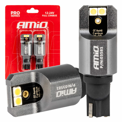 LED žárovky FULL CANBUS PRO T15 W16W 4x3030 SMD Biela 12/24V AMiO-03581