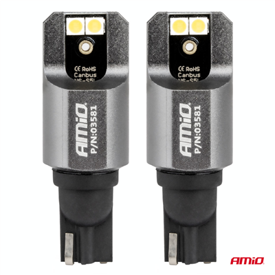 LED žárovky FULL CANBUS PRO T15 W16W 4x3030 SMD Biela 12/24V AMiO-03581