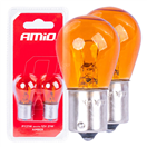 Amio 03352 Halogenové žárovky PY21W BAU15S 12V AMBER 2ks blister
